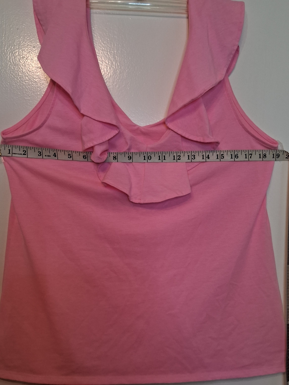 Lilly Pulitzer Pink Ruffle V-Neck Shell - Picture 4 of 11